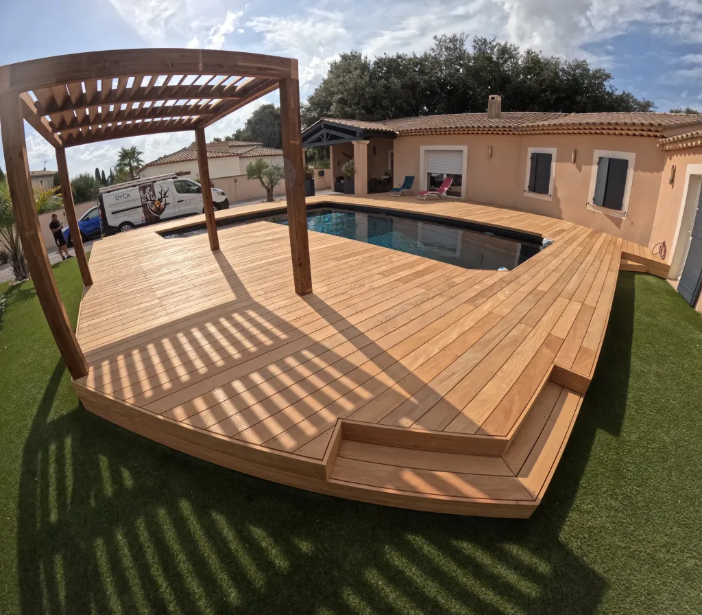 Réalisation pergola & terrasse bois à Montpellier